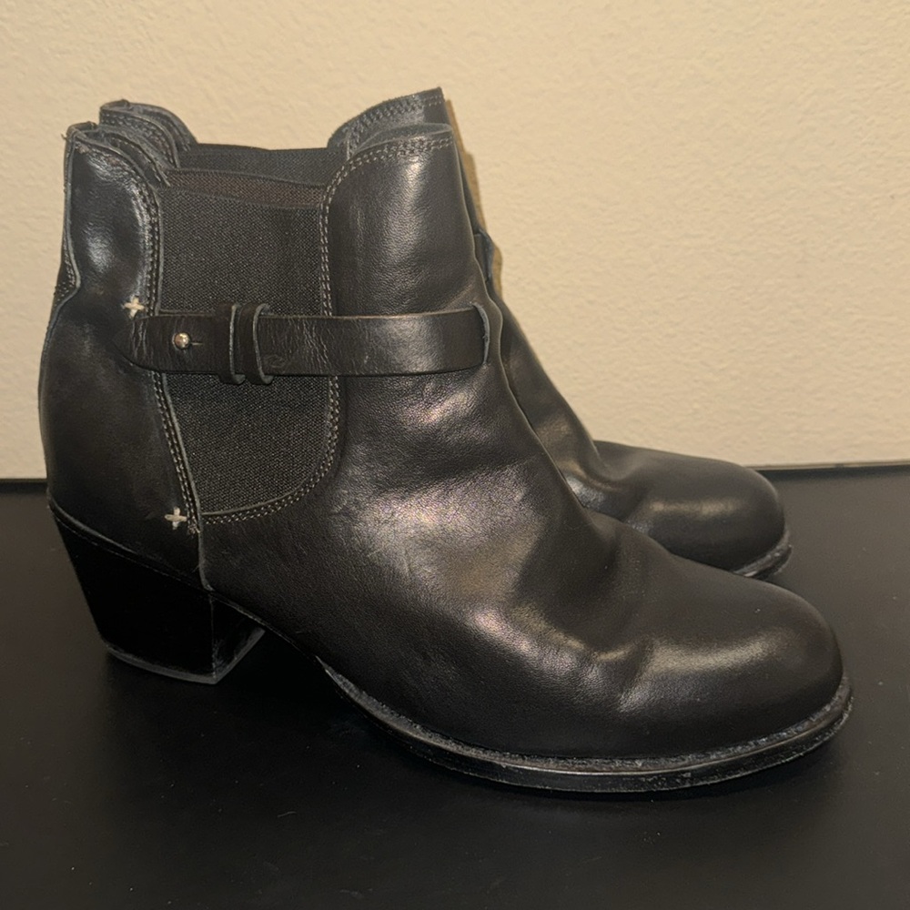Rag & Bone Black Leather Moto‎ Women’s Boots Size 11